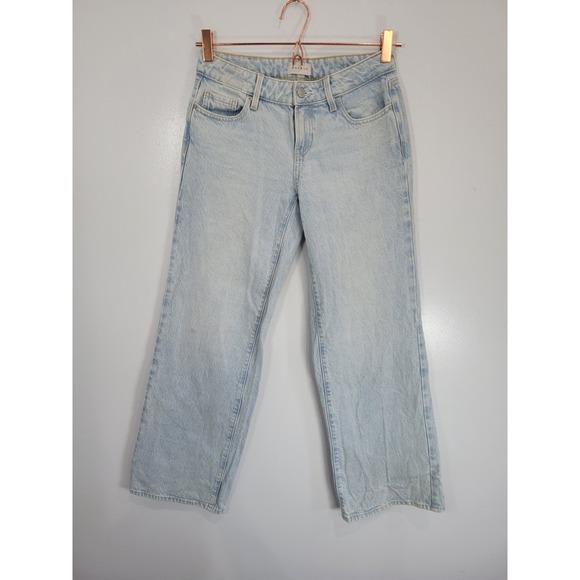 PacSun Denim - PacSun Low Rise Wide Leg Jeans Light Wash Blue 100% Cotton Size‎ 24 Baggy Y2K